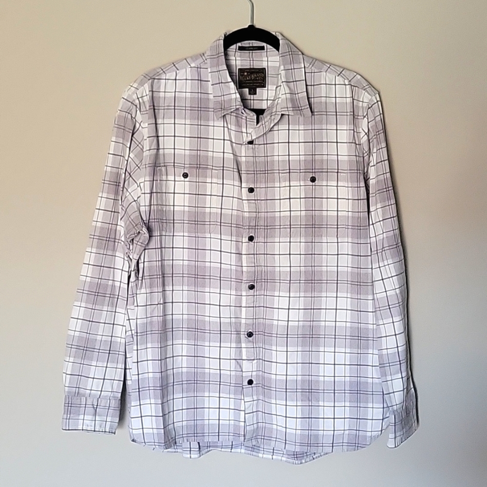 Lucky Brand Saturday Stretch Classic Fit plaid shirt